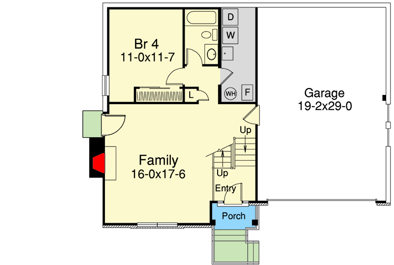Plan 57099HA: Spacious Hillside Home - Floor Plan - Basement - Traditional
