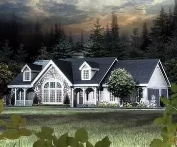 Multiple Entrances and a Great Rear Porch