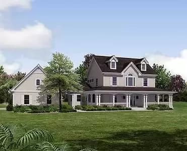 Breezeway and Patios Showcase This Country Home Pl