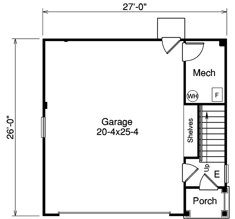 Plan 57128HA: Apartment Garage With Lots Of Space - Floor Plan - Main Level - Carriage