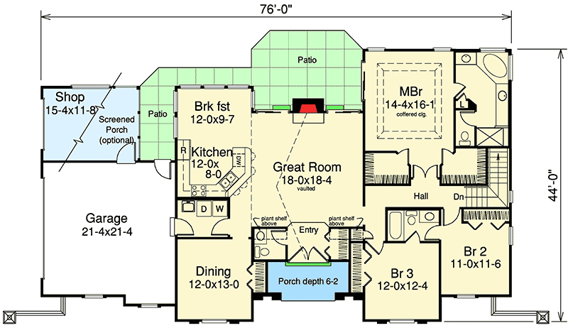 Plan 57135HA: Home Design Dedicated To Excellence - Floor Plan - Main Level - European