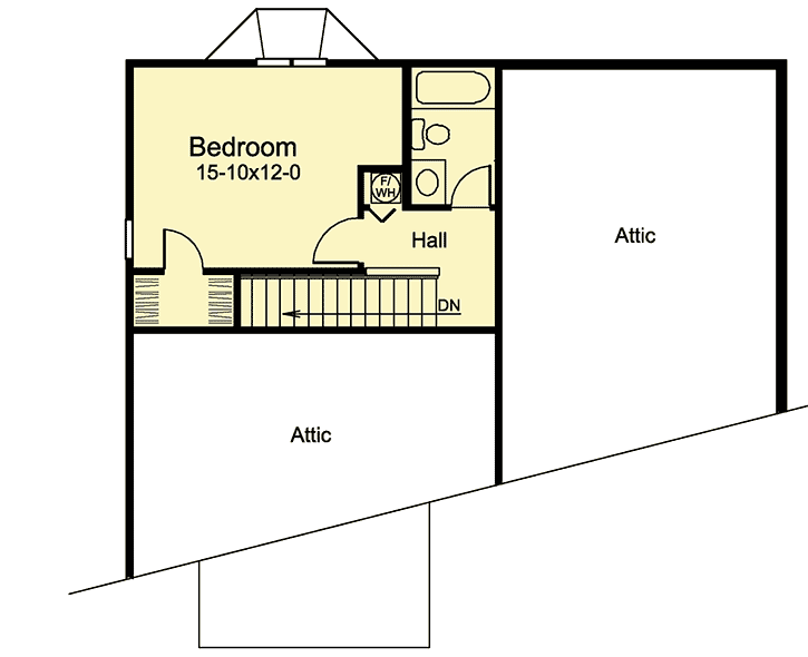 Plan 57157HA: Apartment Garage Plus RV Storage - Floor Plan - 2nd Floor - Carriage
