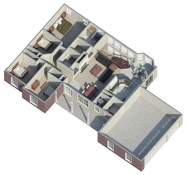 Plan 5716HA: Atrium Ranch with Rooms to Spare - Floor Plan - Main Level - Ranch