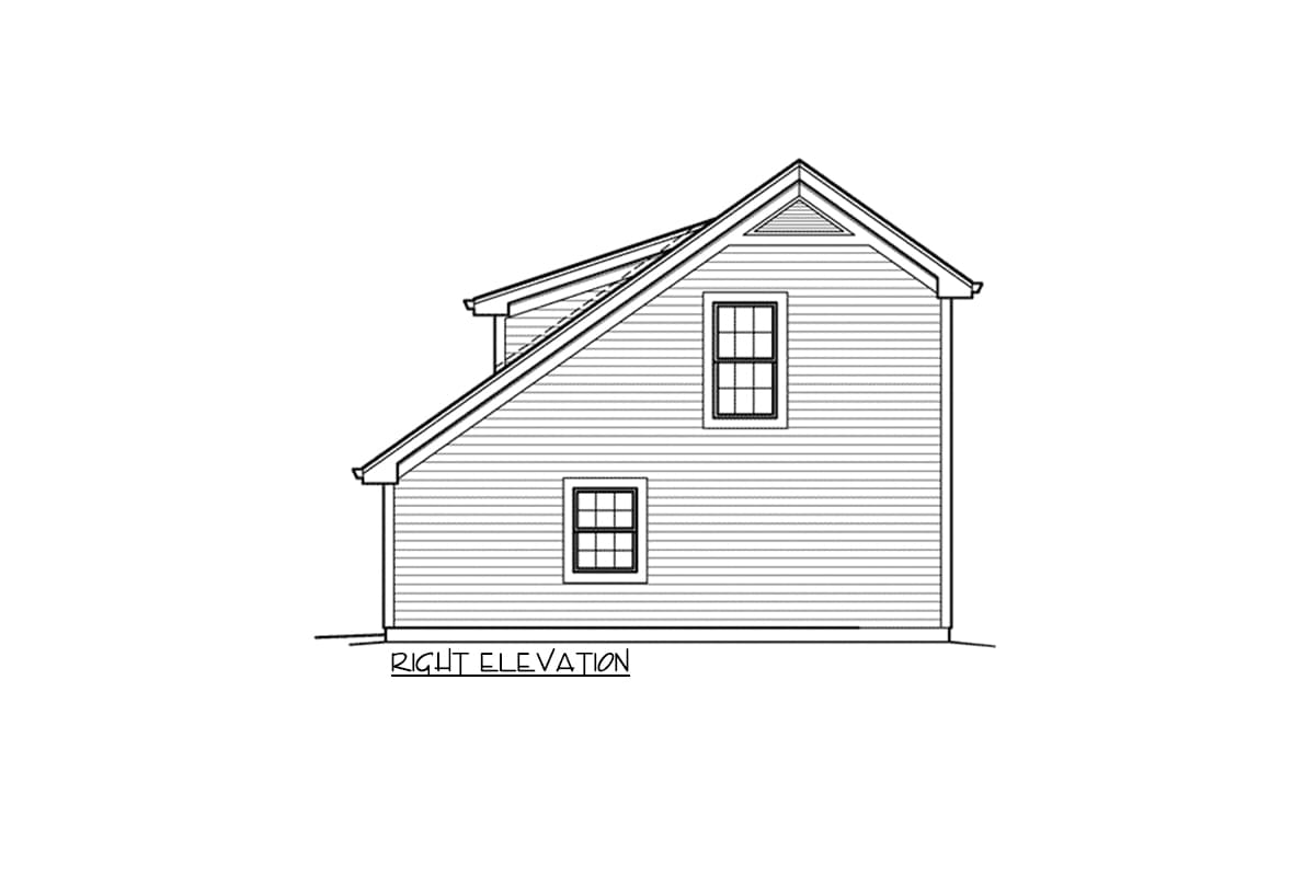 Plan 57163HA: Garage With Studio Apartment - Image #4 - Carriage, Traditional