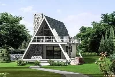 Unique A-Frame with Second Level Deck