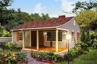 Covered Porch adds To Perfect Outdoor Getaway