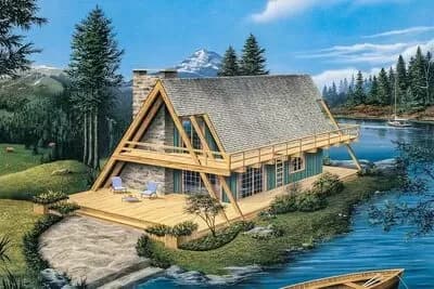 Terrific A-Frame Design Loaded With Living Spaces