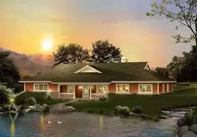 Ranch Home with Atrium Windows