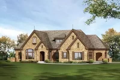 3-Bed Charming European House Plan with Flex Room - 2884 Sq Ft