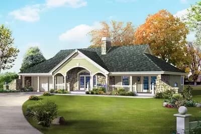 Unique Country Ranch Home Plan