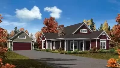 One Level Country Home Plan