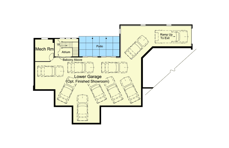 Plan 57273HA: Ranch Home Plan For the Car Enthusiast - Floor Plan - 2nd Floor - Ranch