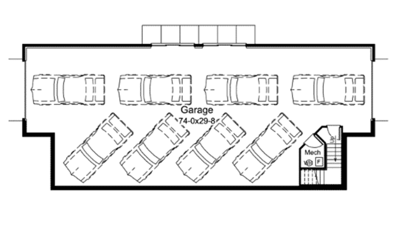 Plan 57274HA: Country Home Plan For The Car Enthusiast - Floor Plan - Basement - Country, Southern