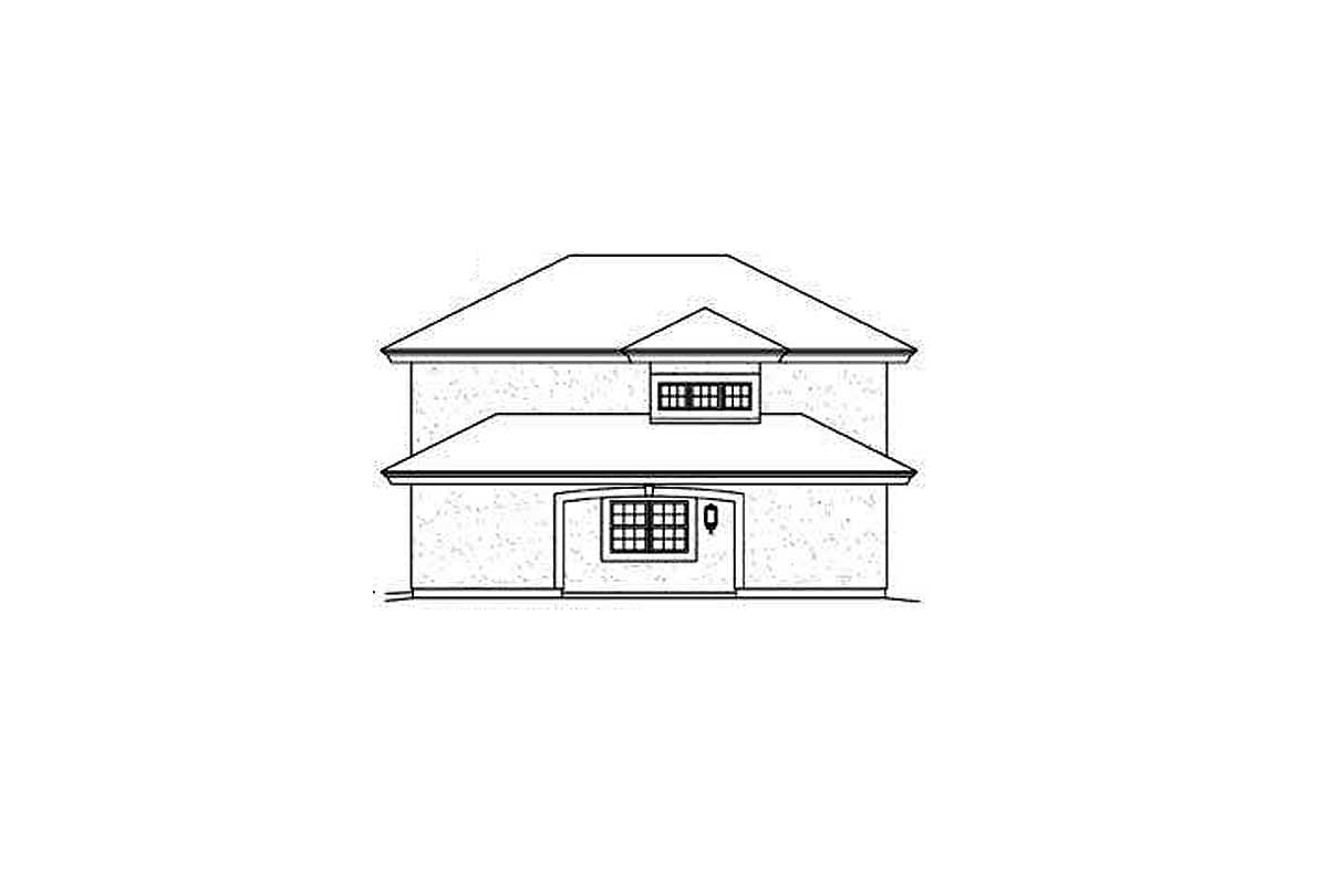 Plan 57280HA: Mediterranean Garage Apartment - Image #4 - Carriage, Cottage, Mediterranean