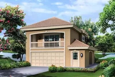 Mediterranean Garage Apartment