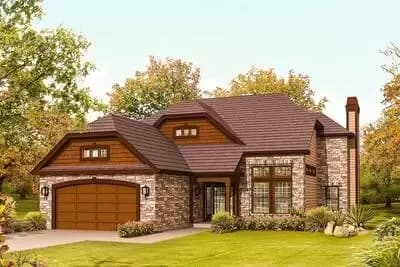 Rustic Craftsman Home Plan