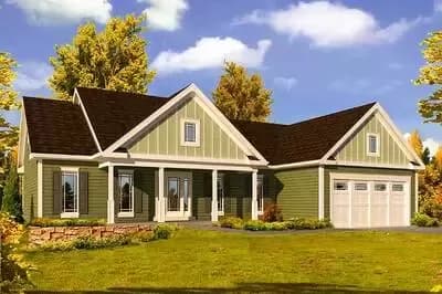Craftsman Ranch Home Plan