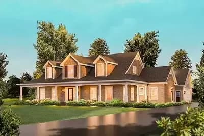 Wraparound Porch and a Country Kitchen