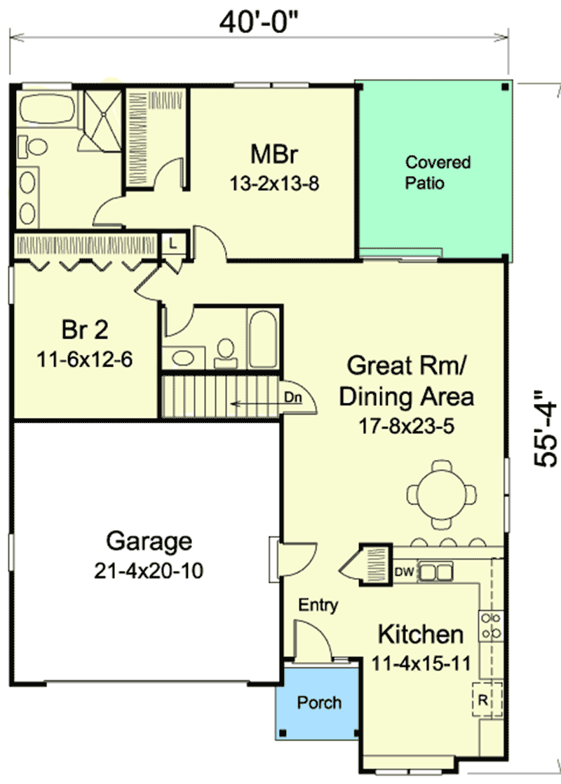 Plan 57311HA: Craftsman Ranch Home Plan - Floor Plan - Main Level - Craftsman, Ranch