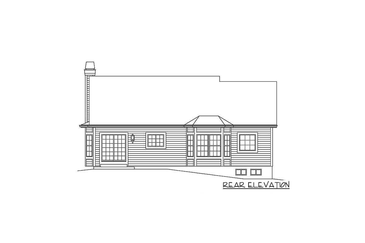 Plan 57313HA: One-Story House Plan with 3 Bedrooms - 1308 Sq Ft - Image #4 - Cottage, Country, Ranch, Traditional