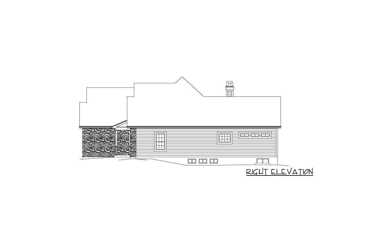 Plan 57328HA: 3 Bed Ranch with Stone and Shingles - Image #4 - Ranch