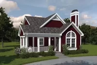 Cottage with Country Porch