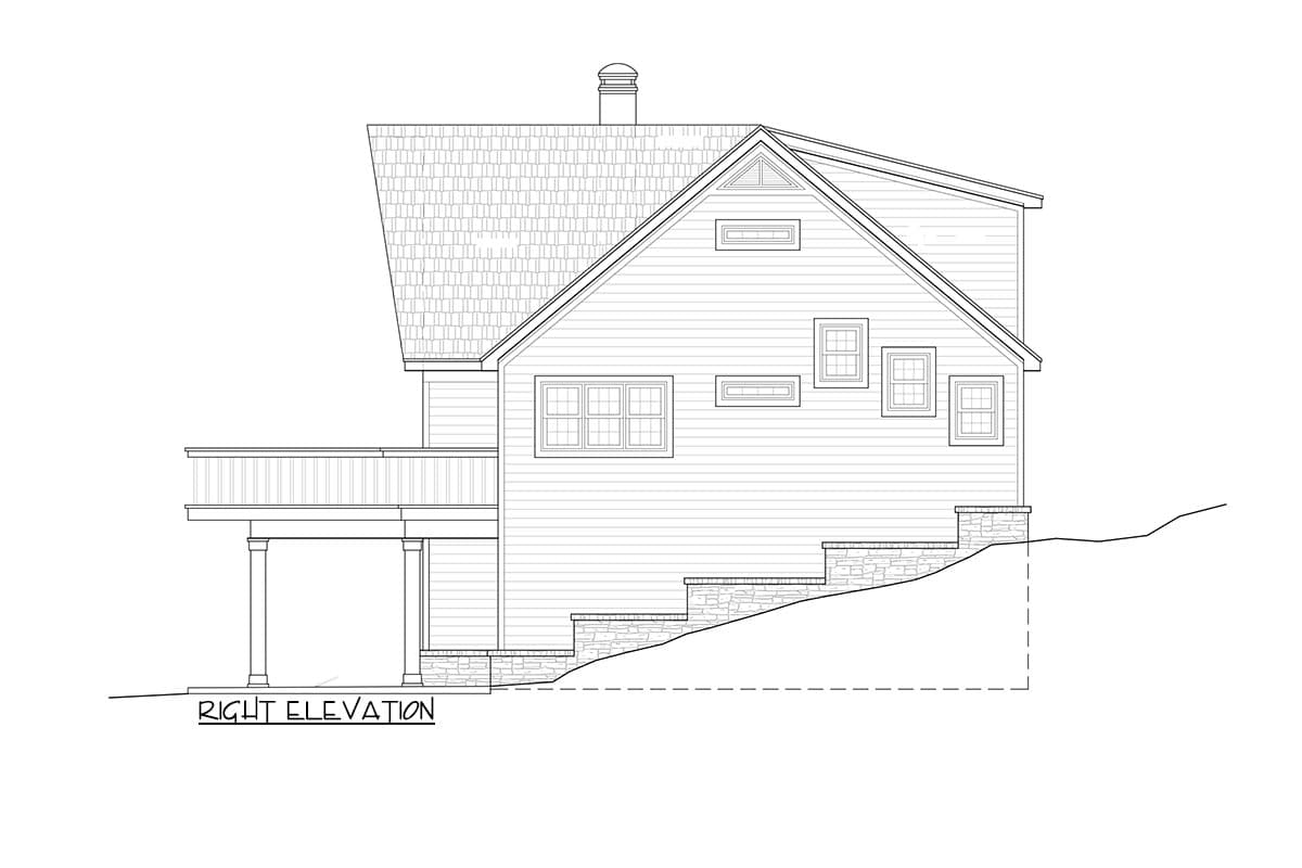Plan 58482SV: Dramatic Vaulted Family Room - Image #8 - Mountain, Vacation