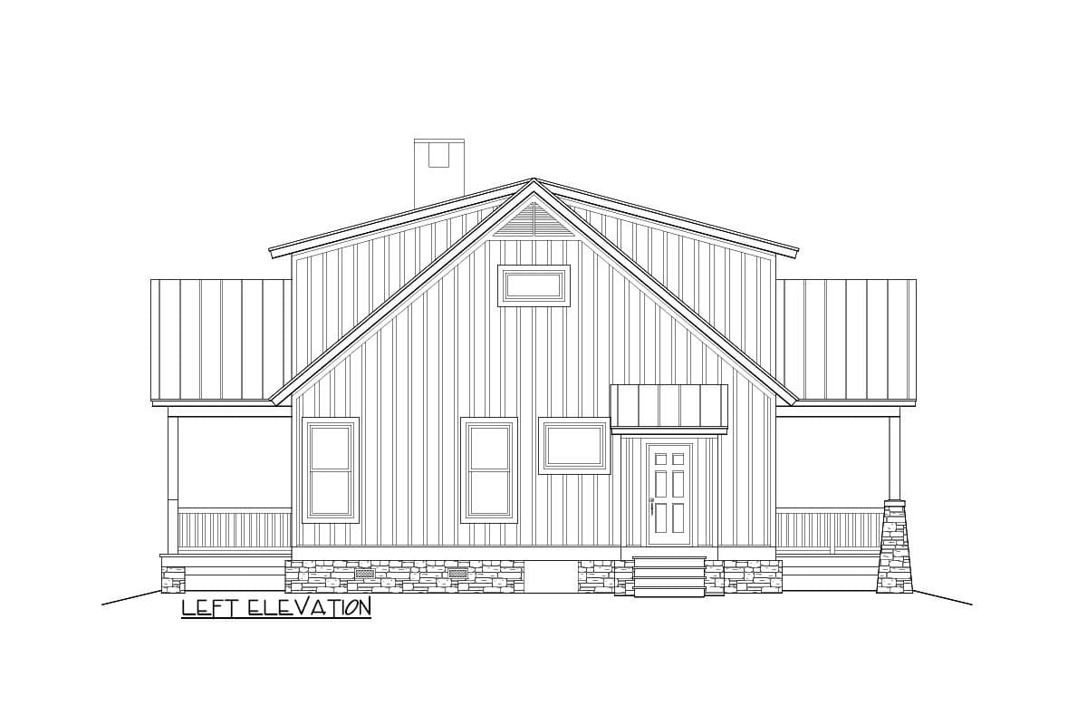 Plan 58550SV: Adorable Cottage - Image #5 - Cabin, Cottage, Country, Mountain, Northwest, Rustic, Vacation