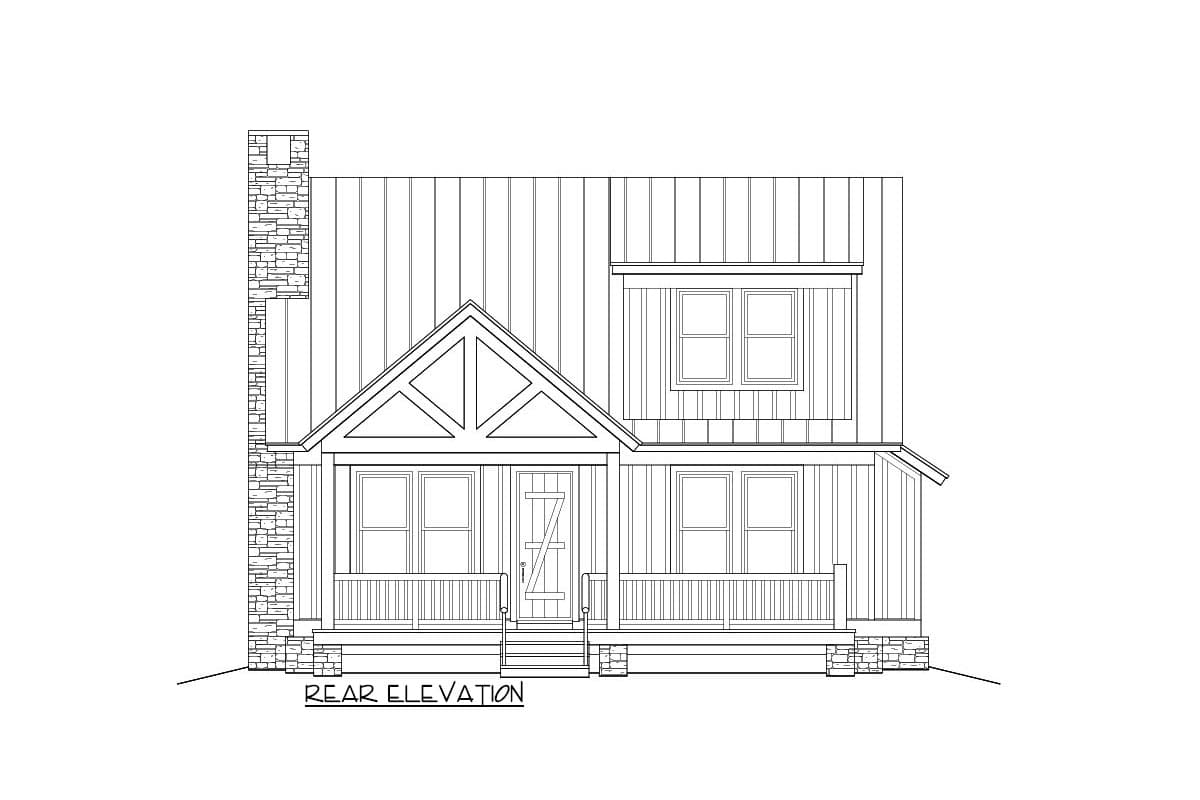 Plan 58550SV: Adorable Cottage - Image #6 - Cabin, Cottage, Country, Mountain, Northwest, Rustic, Vacation