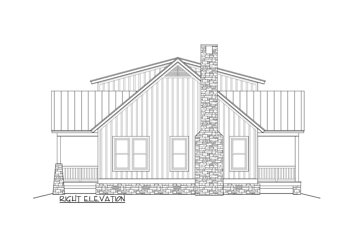Plan 58550SV: Adorable Cottage - Image #7 - Cabin, Cottage, Country, Mountain, Northwest, Rustic, Vacation