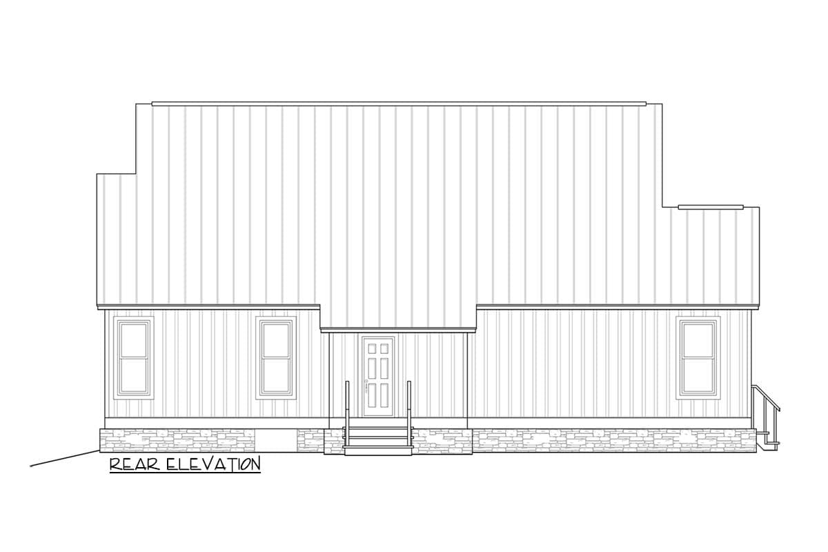Plan 58551SV: Cabin House Plan with Three Master Bedrooms - 1532 Sq Ft - Image #4 - Cabin, Cottage, Country, Mountain, Rustic, Vacation