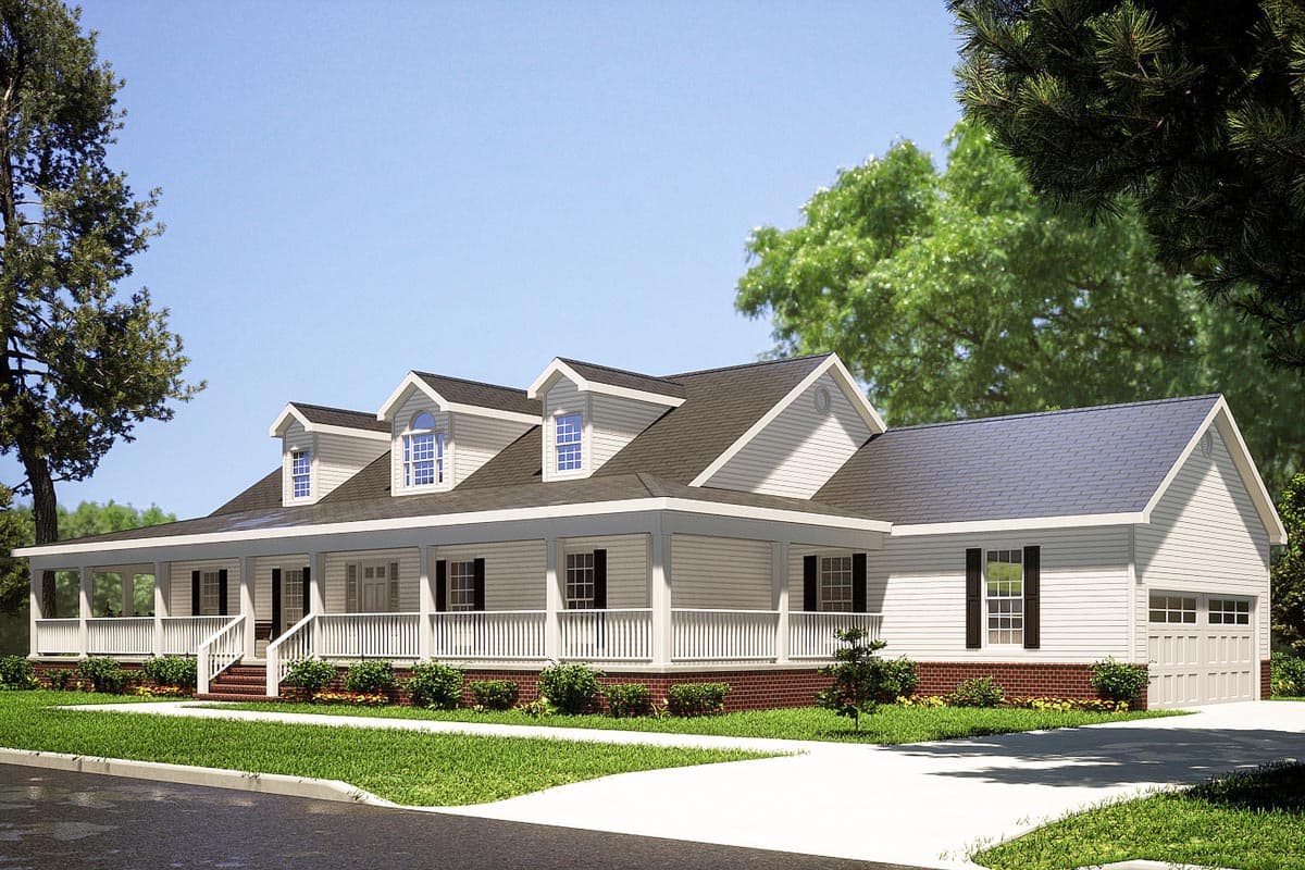 Plan 5904ND: 2733 Square Foot Southern Low Country House Plan with Game Room and Wrap-Around Porch - Image #4 - Country, Southern, Traditional