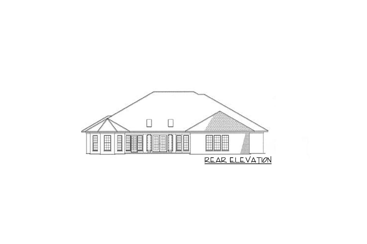 Plan 59055ND: Double-Door Entry - Image #4 - European