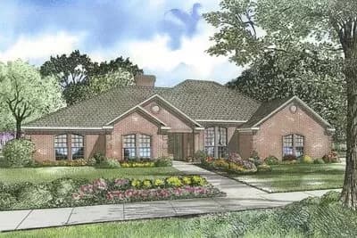 Attractive Corner Ranch Home Plan