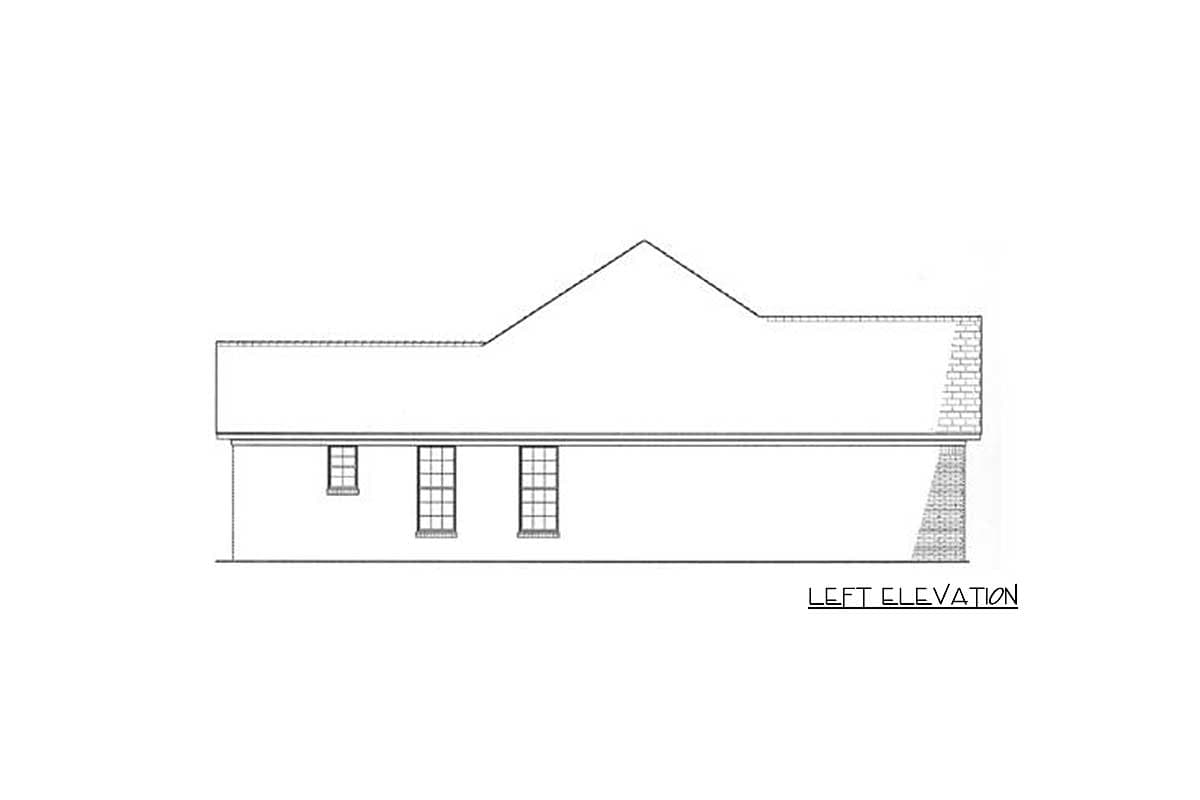 Plan 5909ND: Split Bedroom House Plan with Two Porches And Grilling Patio - 1525 Sq Ft - Image #4 - Traditional