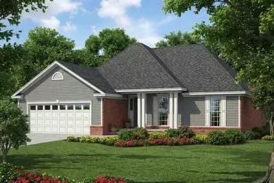 Split Bedroom House Plan with Two Porches And Grilling Patio - 1525 Sq Ft