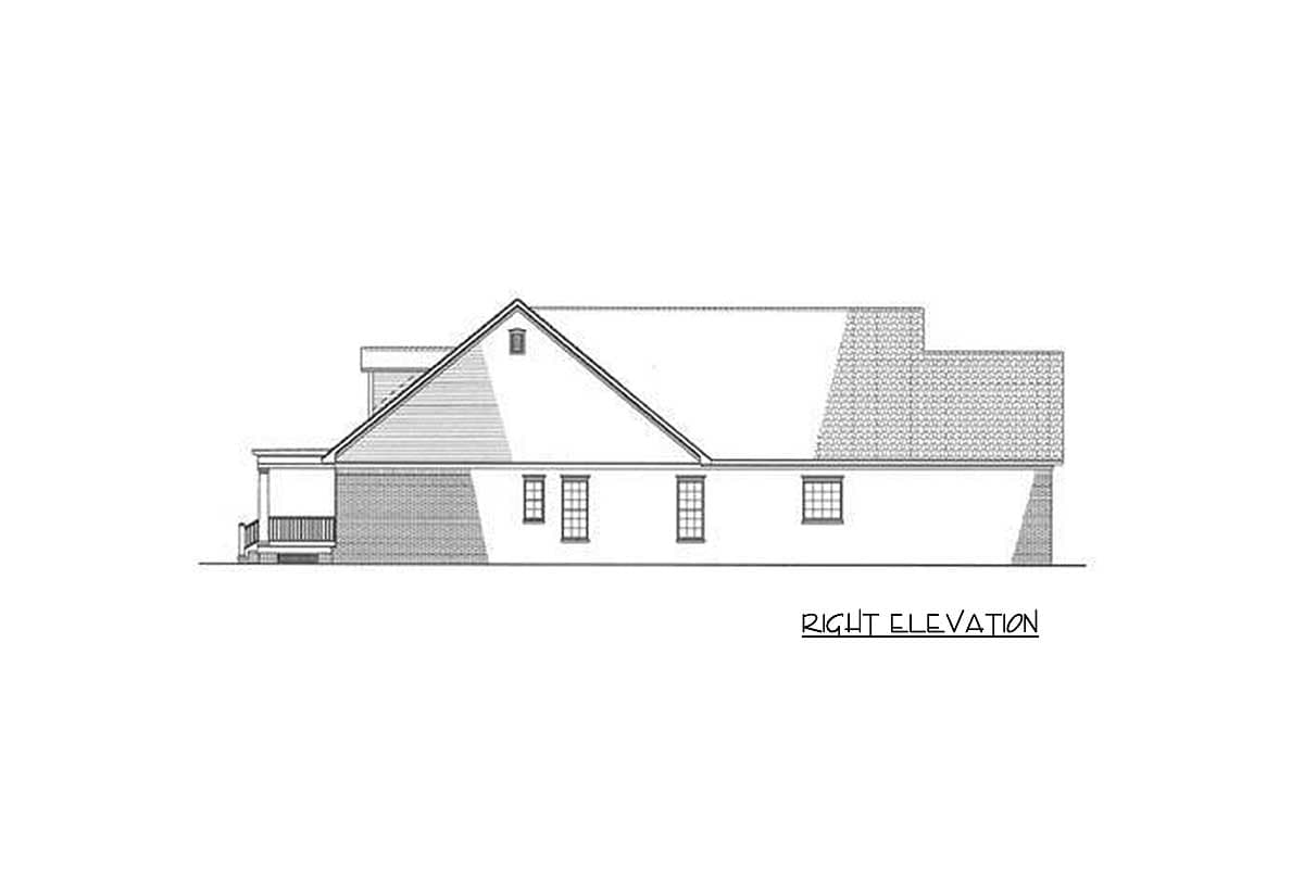 Plan 59104ND: Flexible 3-Bedroom Cottage House Plan with Pocket Office - Image #7 - Country, Traditional