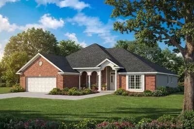 Elegant Florida-Style 3-Bed House Plan with Split Bedrooms and Grilling Porch