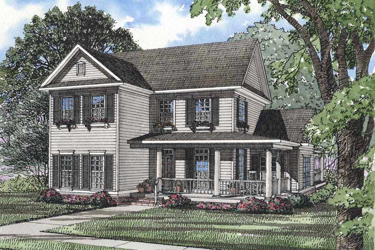Plan 59115ND: 4-Bed House Plan with L-Shaped Porch and Upstairs Expansion - 2260 Sq Ft - Image #17 - Farmhouse, Traditional