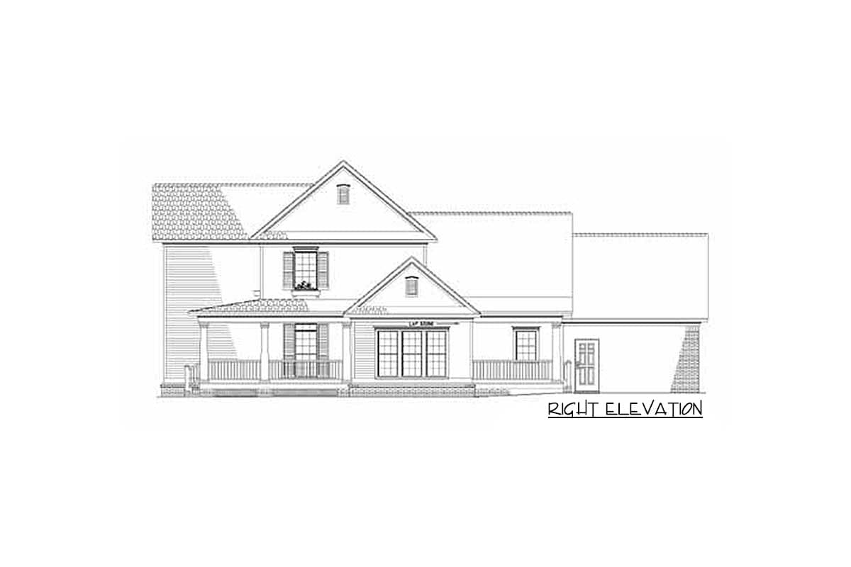 Plan 59115ND: 4-Bed House Plan with L-Shaped Porch and Upstairs Expansion - 2260 Sq Ft - Image #20 - Farmhouse, Traditional