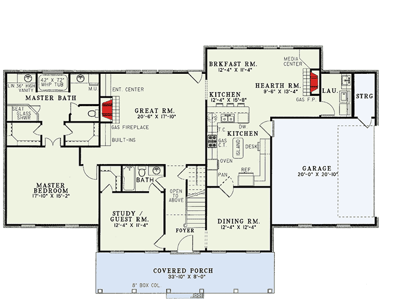 Plan 5912ND: Thoughtful Amenities - Floor Plan - Main Level - Country, Southern
