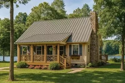 3-Bed Cabin Cottage Under 1400 Square Feet