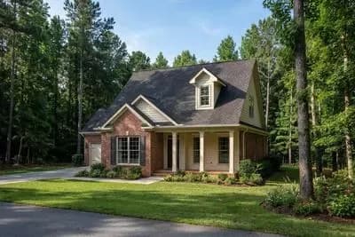 Quaint Cottage Plan with Flex Bedroom or Home Office - 1281 Sq Ft