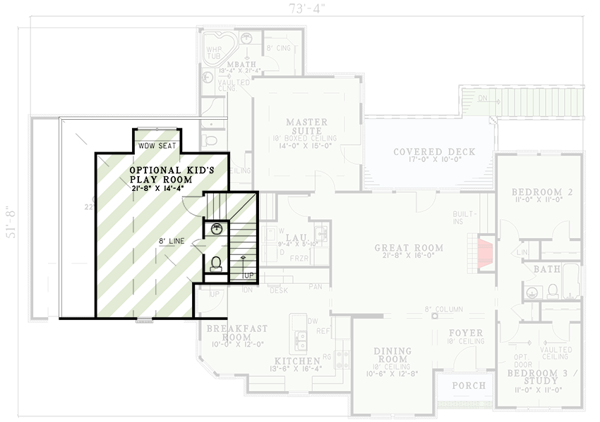 Plan 59132ND: French Traditional Home - Floor Plan - Bonus Above - Traditional