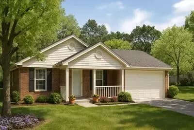 3 Bedroom House Plan with One Level Living - 1023 Sq Ft