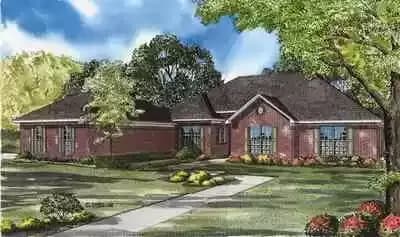 Traditional Home Plan with Large Open Kitchen