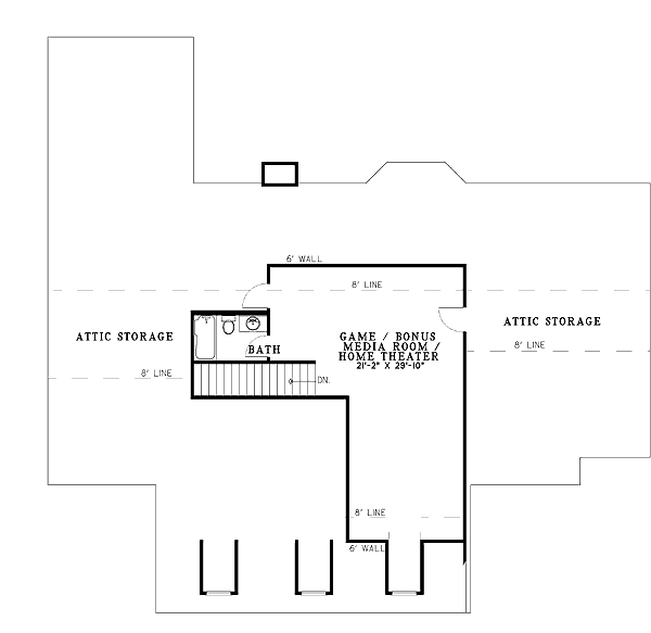Plan 59147ND: Southern Traditional Home Plan - Floor Plan - 2nd Floor - Country, Southern