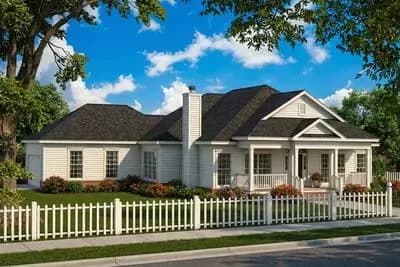 Single-Story Southern Home Plan with 3-Beds