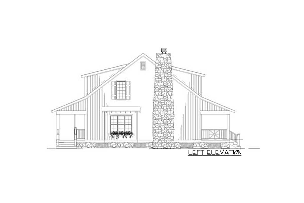 Plan 59152ND: Unique Cabin Cottage - Image #8 - Cabin, Cottage, Country, Rustic, Vacation