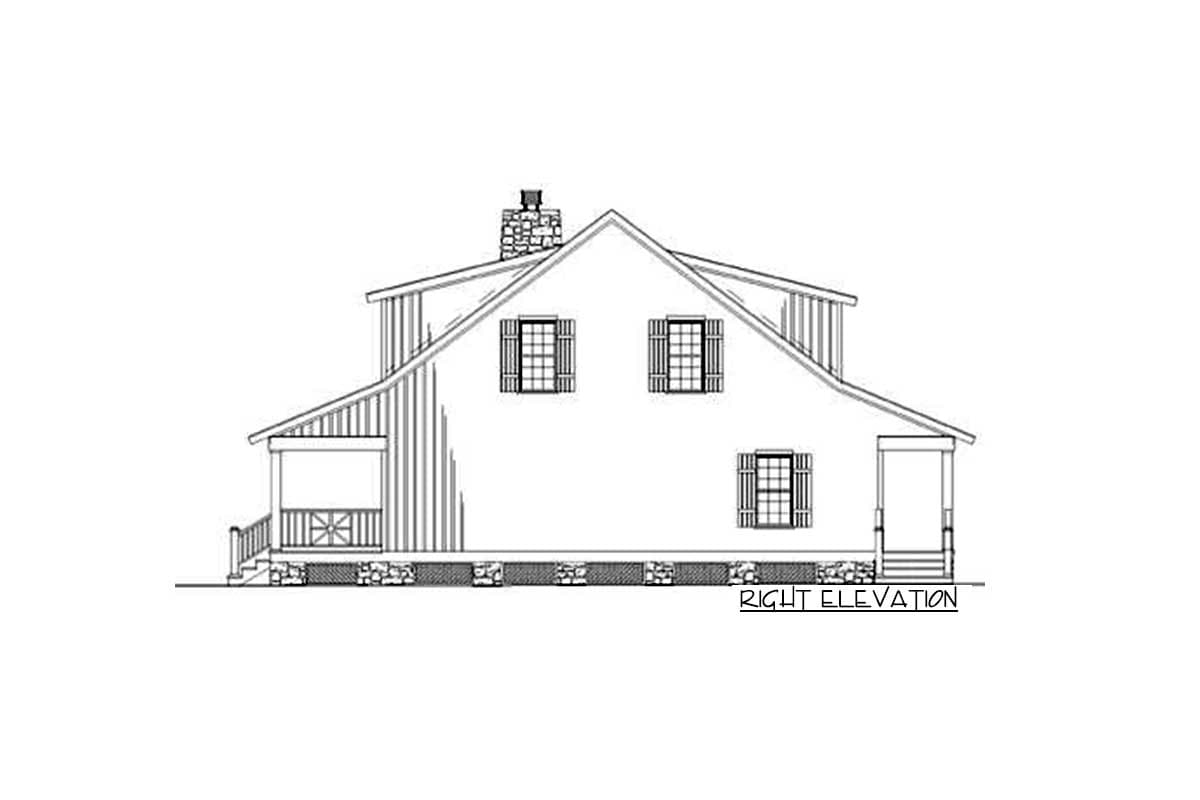 Plan 59152ND: Unique Cabin Cottage - Image #10 - Cabin, Cottage, Country, Rustic, Vacation